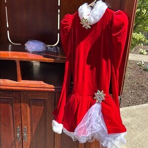 Weissman Red Velvet Kids Costume with White Trim